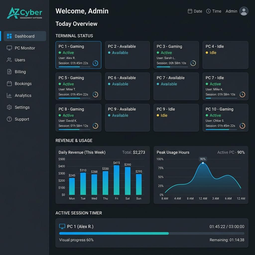A2Z Cyber Dashboard - Professional Management Software by Bengal Tech