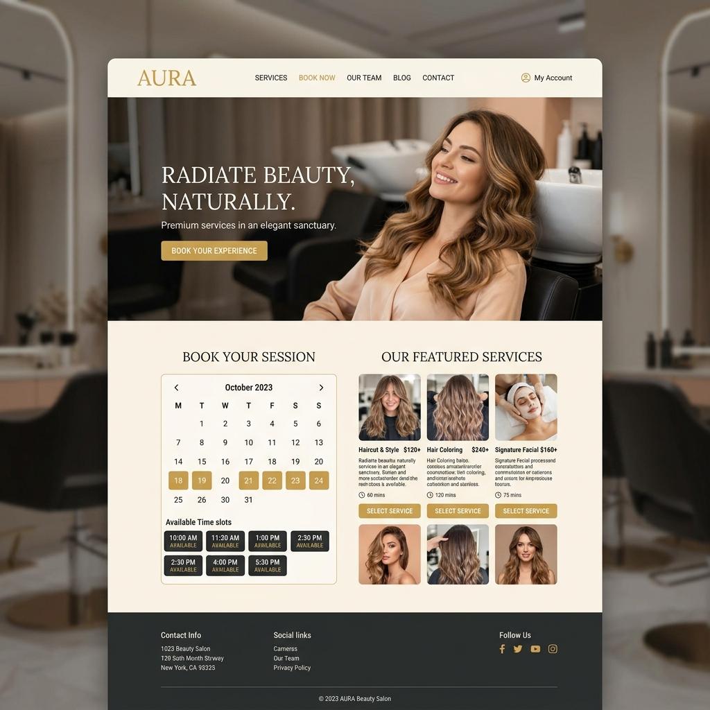 Style Salon Booking - Beauty parlour website with slot booking by Bengal Tech Kolkata